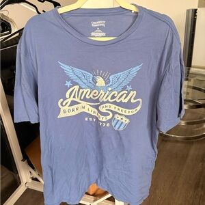 American Eagle Outfitters Blue Graphic Eagle Crewneck Tee